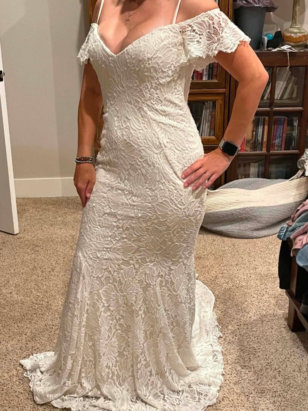 Lillian West Wedding Dress 66047.  Size 8